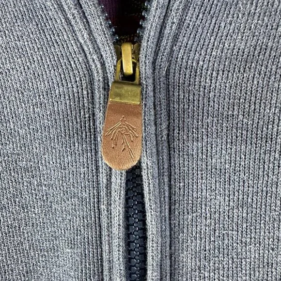 Orvis Sweater Mens Medium 1/4 Zip Blue Pullover Long Sleeve Rib Hem Cuffs - Picture 4 of 8